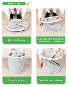 Panier de rangement pliable authentique Tiwsit avec bord en plastique renforcé - Organisateur robuste pour chaussures, jouets et articles ménagers - Product Image 4