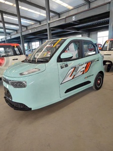 Tricycle électrique Minitype 4 places à carrosserie fermée avec pneus larges et toit - Product Image 2