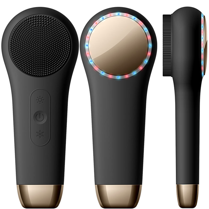 Оптовая продажа, электрическая щетка для чистки лица со светодиодной подсветкой, массажер, ультразвуковая щетка для чистки лица