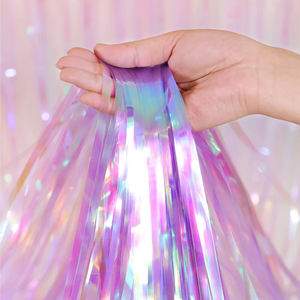 Argento nero oro rosa lamina d'oro tenda <span class=keywords><strong>con</strong></span> frangia luccicante <span class=keywords><strong>Glitter</strong></span> sfondo decorazioni per feste di compleanno e di nozze - Product Image 4