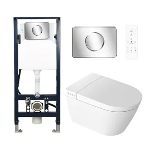 BTO Wall Hung Smart Toilet Automatic Western P-trap Toilet Intelligent Wall Mounted Wc Smart Toilet Bidet