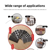 Patins de protection EVA double face personnalisés en acrylique noir auto-adhésifs antidérapants pour meubles, tables et chaises, réduisant le bruit