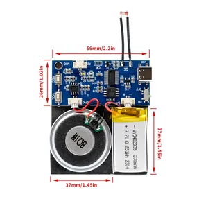 High Sound Quality Light Activated Recordable Sound Module USB MIC Custom Voice Recording Music Chip For Greeting Cards Gift