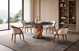 Modern Luxury Natural <strong>Oak</strong> Modern Home Furniture Room Metal Base Round Wood <strong>Dining</strong> Tables Round <strong>Dining</strong> Table <strong>Set</strong> <strong>4</strong> <strong>Chairs</strong> - Product Image 5