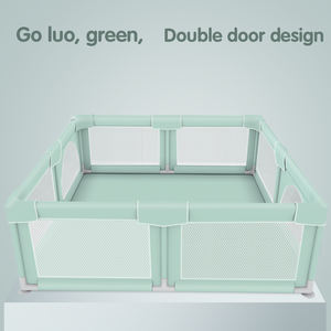 Parc pour bébé moderne avec barrière de sécurité, grand carré, portable, en tissu maillé, pour chambre à coucher et salon - Product Image 6