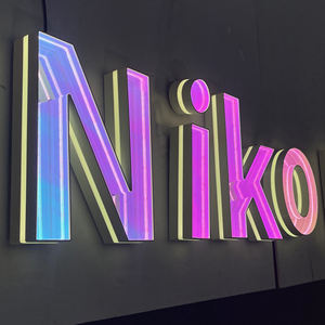 Led <span class=keywords><strong>OPEN</strong></span> 3D Infinite Mirror Letter Publicidad Sign Mirror Custom Luminous Acrylic Neon Letter Sign RGB Board Business logo Shop - Product Image 6