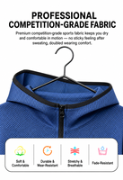 Sweat-shirt de sport pour homme, à capuche, zippé, à manches longues, ample, en polyester tricoté, couleur unie, anti-rétrécissement, séchage rapide, pour l'automne