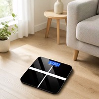Balance électronique numérique compacte intelligente et précise, capacité de 180 kg, utilisation au bureau, surface en verre, alimentée par piles, précise