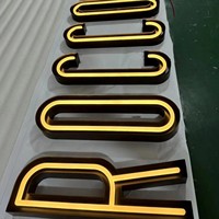 Letrero Luminoso LED de Acrílico de Alta Calidad con Carcasa de Acero Inoxidable, Colores Personalizados, Montaje en Pared, Publicidad, 5 Años de Garantía, Entrega Rápida