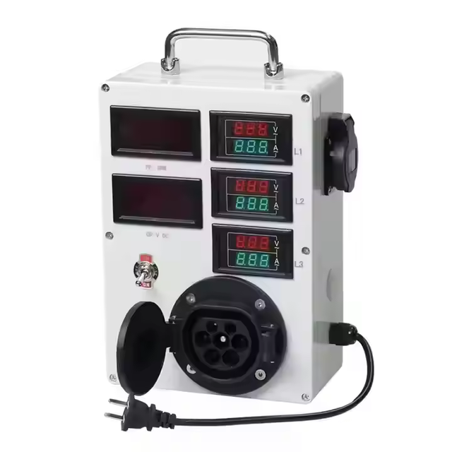 Portable EV Charger Tester with Type 2 Socket 240V AC CE Approved New Condition Simulator Plug for Testing Purpose