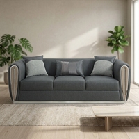 Canapé d'angle modulaire en tissu capitonné de style italien moderne et luxueux, pieds en bois massif, garantie 5 ans, lavable, ensemble pour salon