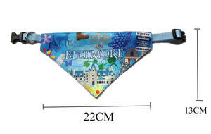 Personal isierte Sublimation gedruckt dreieckigen Haustier Schal Bekleidung benutzer definierte Hund Bandana Halsband - Product Image 2
