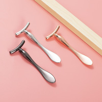 T forme en alliage de zinc soins de beauté rouleau pour les yeux soins du visage spatules de maquillage en métal outils de levage du visage