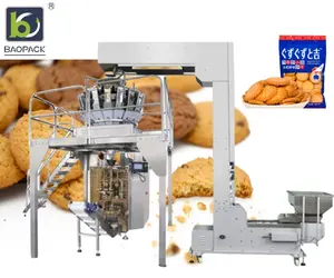 Pesadora de cabezales múltiples, cuatro sellos laterales, galletas, chocolate, patatas fritas, aperitivos, máquina de embalaje vertical
