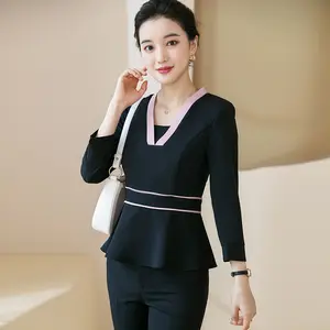 Hot Sale Women Beauty Salon Work Clothes 2 Pieces Suit Pants Professional Long Sleeves Female breathable Spa Uniform