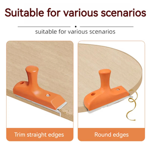Cuchilla de corte para bandas de embalaje al por mayor, dispositivo tres en uno, cepilladora ecológica para tableros, desbarbador irregular y biselador - Product Image 2
