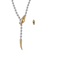 Ensemble collier et boucles d'oreilles pour femme en acier inoxydable, imitation perle, forme animale, style européen, luxe léger, bambou assorti aux couleurs