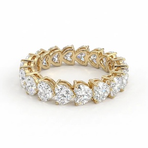 Bague en diamant East-West Heart Full Eternity Band - Or 9k, 14k, 18k - Product Image 3