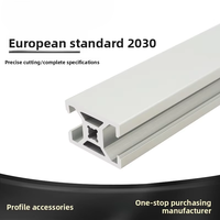 Profilé en aluminium Euro Standard 2030 à rainures en T 6063 T6 anodisé CNC pour cadres de machines d'automatisation industrielle (coupe/soudage)