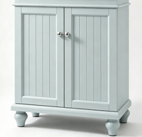 Meuble-lavabo autoportant moderne en bois, armoire gris mat, mobilier de salle de bain pas cher