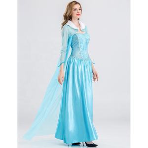 Costume di Halloween Principessa <span class=keywords><strong>Elsa</strong></span> di <span class=keywords><strong>Frozen</strong></span>, Abito per Cosplay Adulti - Product Image 4