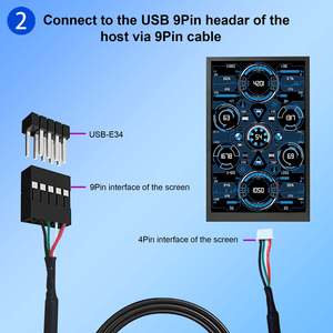 Vssdisplay 7inch 800x1280 LCD <span class=keywords><strong>Monitor</strong></span> xách tay Chủ Đề Chỉnh Sửa màn hình hiển thị cho PC trường hợp CPU GPU dữ liệu giám sát thứ cấp màn hình - Product Image 5