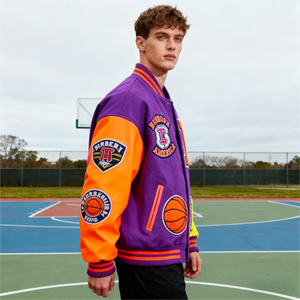 Chaqueta de Béisbol de Diseño Nuevo, Fabricante OEM, Chaqueta Universitaria Personalizada, Chaqueta Bordada de Talla Grande - Product Image 3