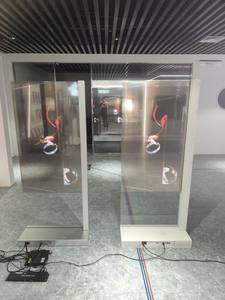 Écran publicitaire tactile <span class=keywords><strong>OLED</strong></span> transparent de 55 <span class=keywords><strong>pouces</strong></span> (2 pièces) pour affichage graphique et animation, idéal pour les magasins de détail et les ascenseurs, téléviseur fin sur pied - Product Image 6