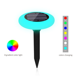 Lampe de jardin LED à énergie solaire, étanche, colorée, pour pelouse, cour extérieure, décoration paysagère - Product Image 4