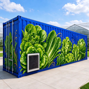 Contenedor Inteligente para Cultivo Hidropónico de Vegetales de Hoja con LED Industrial, con Riego Aeropónico/Acuapónico para Cultivos de Hoja - Product Image 1
