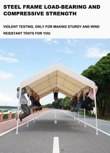 Abri de <span class=keywords><strong>camping</strong></span> portable robuste, pliable, imperméable, en tissu Oxford PVC, avec cadre en acier, double couche, toutes saisons, pour le <span class=keywords><strong>camping</strong></span> en plein air, le stationnement de voiture - Product Image 5