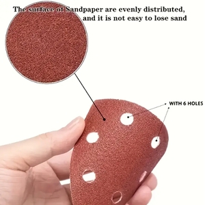 델타 삼각형 접착 후면 연마 디스크 60-240 그릿 금속 목재 자동차 연마용 맞춤형 그릿 - Product Image 4