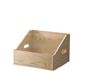 プレミアム無垢材折りたたみ式モダンで環境に優しいリビングルーム用レコード収納ラック（アルバムオーガナイザーとクレート付き） - Product Image 3