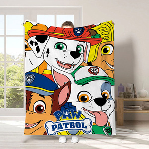 Couverture en flanelle imprimée pour enfants, motif de chiot de dessin animé, 100% polyester de haute qualité, toutes saisons, universelle, pour la pause déjeuner, vente en gros - Product Image 6