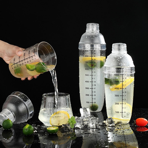 Botol Shaker Koktail Plastik Mulut Lebar 1000ml, Tutup Plastik, Pembuat Minuman, Kustomisasi Grosir Pabrik Pembuatan - Product Image 1