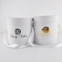 Cadeau personnalisé Chapeau Rond En Marbre Blanc Fleur Chapeau En Carton Boîtes à Fleurs