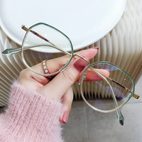QUEJOEY Nuevas gafas ópticas de estilo coreano para mujer, gafas con bloqueo de luz azul, ultraligeras, listas para prescripción médica