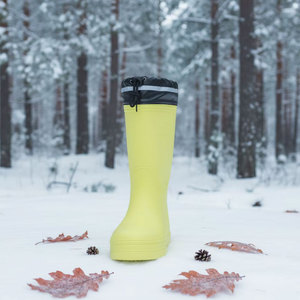 <span class=keywords><strong>Bottes</strong></span> <span class=keywords><strong>de</strong></span> <span class=keywords><strong>chasse</strong></span> et <span class=keywords><strong>de</strong></span> pêche imperméables légères et chaudes d'hiver OEM, hauteur genou, fourrure amovible, col réglable, EVA, pluie, neige, pour hommes - Product Image 6