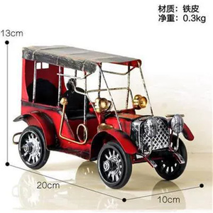 Articolo di decorazione <span class=keywords><strong>per</strong></span> <span class=keywords><strong>la</strong></span> <span class=keywords><strong>casa</strong></span> modello di auto d'epoca in lamiera di ferro - Product Image 4