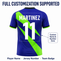 Vollständig Anpassbares Digital-Druck Fußball-Trikot-Set Nahtlos 100% Polyester für Herren Team Schule Fan Sommer Outdoor-Nutzung