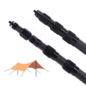 Tige d'<span class=keywords><strong>extension</strong></span> de bâche à verrouillage rotatif de bonne qualité et durable, longueur personnalisée, fibre de carbone, support de tente de camping télescopique pour les voyages - Product Image 3