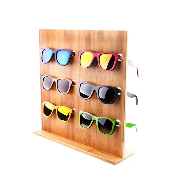 Óculos de madeira, elegante, expositor de óculos, prateleira de armazenamento de óculos, óculos de sol, organizador para show