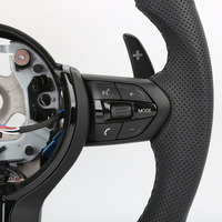 Volant sport en cuir à fond plat pour BMW, fabrication du fabricant, surpiqûres de précision, Série 3 E90 E91 E92
