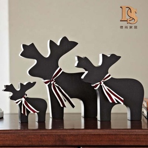 Pièces de décoration en <span class=keywords><strong>bois</strong></span> découpé, 12 pièces, bibliothèque, bureau, <span class=keywords><strong>cerf</strong></span>, cadeau de noël, ornement Animal en <span class=keywords><strong>bois</strong></span> - Product Image 2