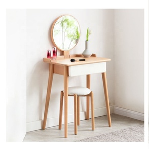 <strong>Vintage</strong> Makeup <strong>Dressing</strong> <strong>Table</strong> with Mirror and Stool - Product Image 4