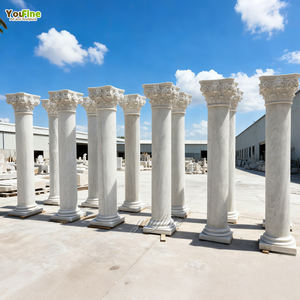 เสาหินอ่อนธรรมชาติทรงกลมสำหรับตกแต่งภายนอกอาคาร ขายส่ง - Product Image 1