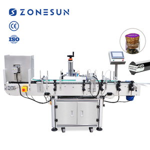 ZONESUN ZS-TB823F Horizontal Automatic <b>Tamper</b>-proof Evident Round Glass Vials Tube Self-adhesive Sticker Labeling Machine - Product Image 1