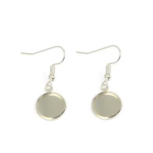 316l kualitas baja tahan karat Pvd 18k nampan berlapis emas Bezel Cabochon anting bulat kosong Temuan Diy perhiasan <span class=keywords><strong>Cameo</strong></span>