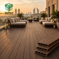 Revêtement de terrasse en composite WPC moderne, antidérapant, imperméable, écologique, ignifuge, pour jardin, patio, villa, terrasse, balcon, panneau de plancher