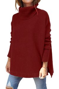 Pull en tricot décontracté pour femme, col rond, manches longues, surdimensionné, respirant, 2 pièces, J0199 - Product Image 2